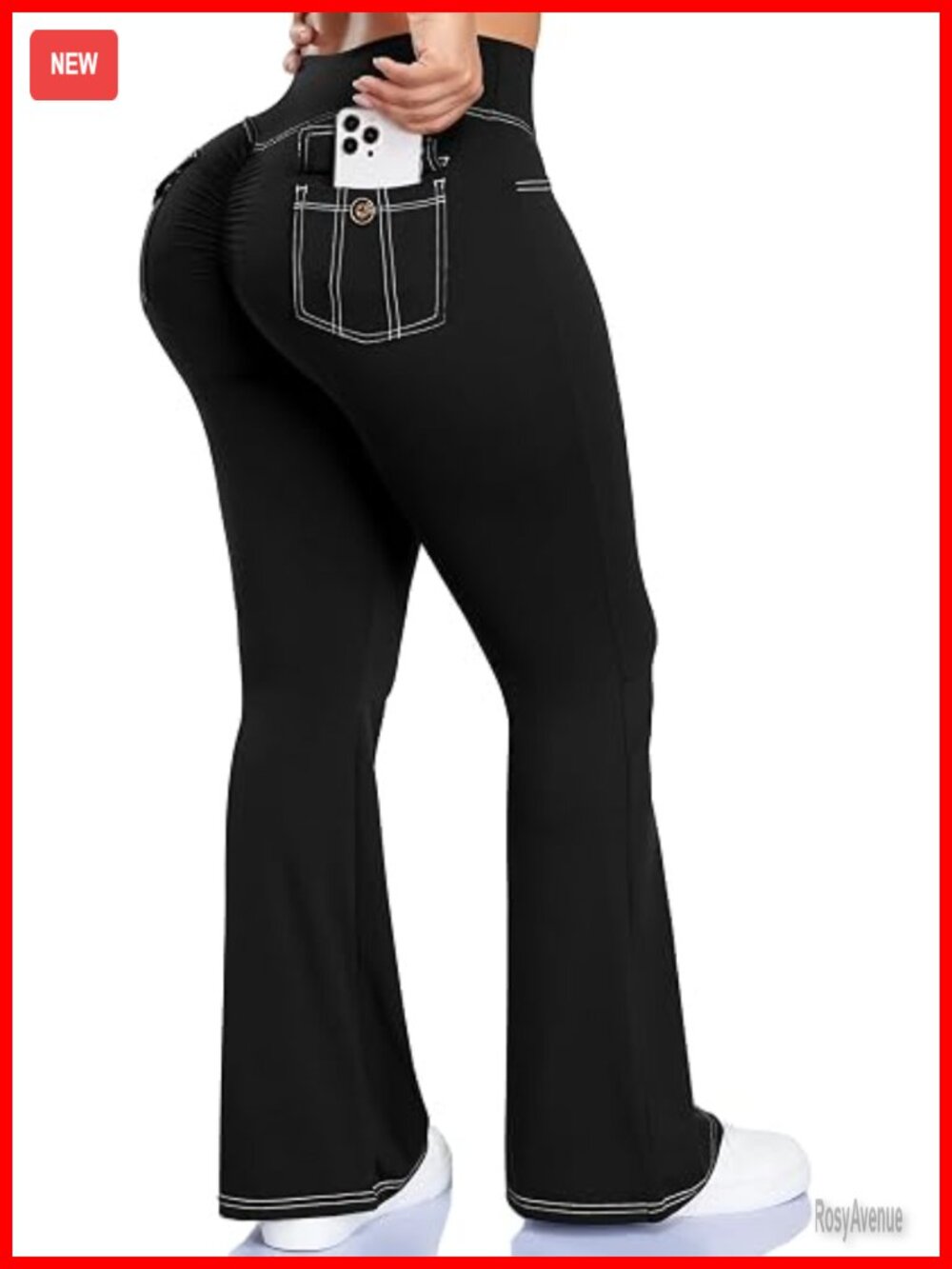 Scrunch Butt Lifting Flare Leggings with Pockets Cargo Yoga Pants